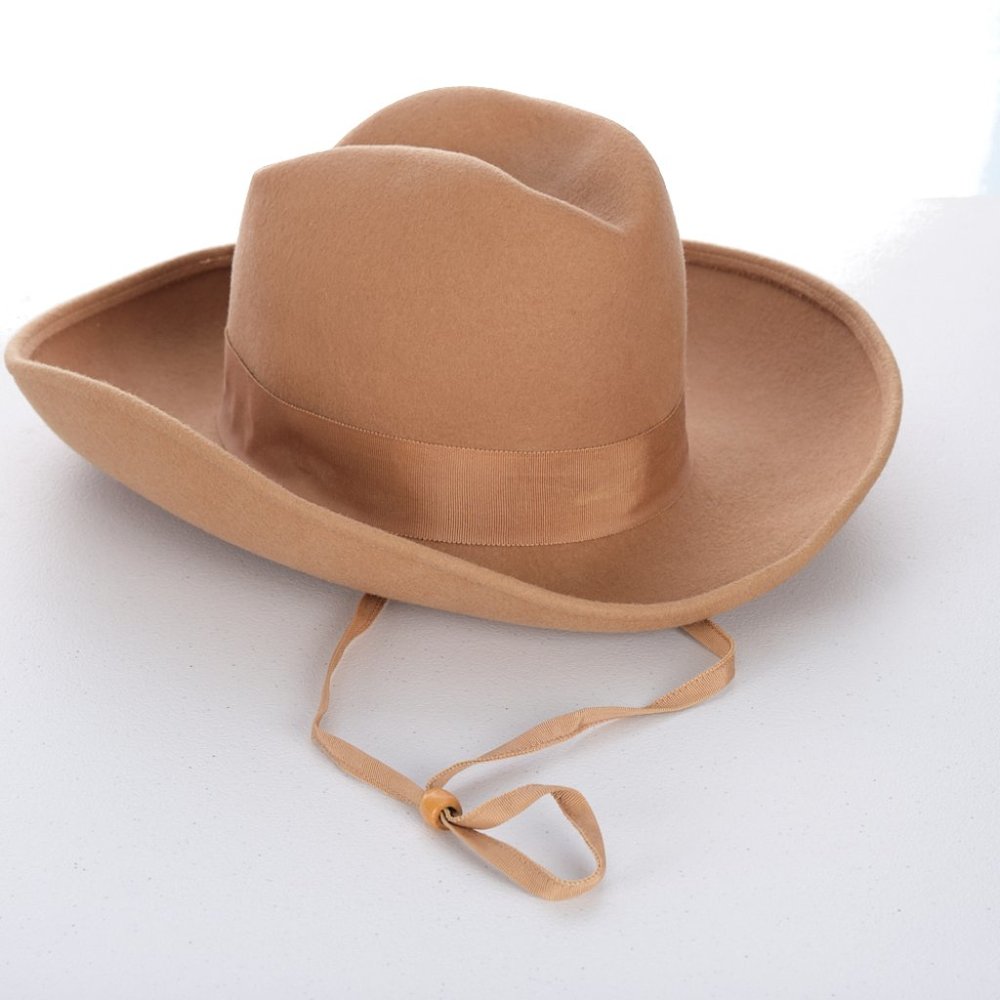 Vintage Michelle Camel Tan 100% Wool Made in USA Hat